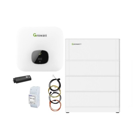 Growatt - ESS 4.6 kW Hybrid Inverter 7.6 or 10 kWh Battery and accessories