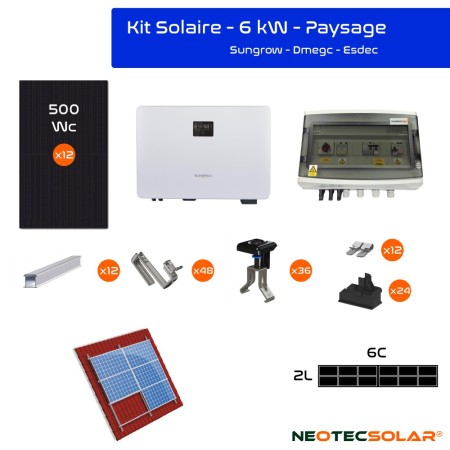 SUNGROW - Kit 6000W - Configuration Paysage